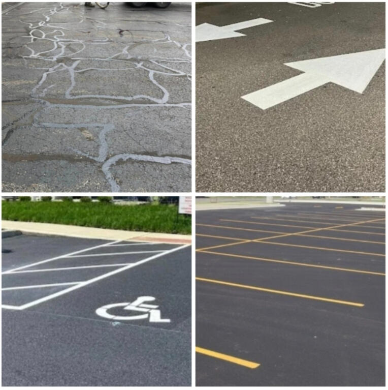 Badgerland lot striping