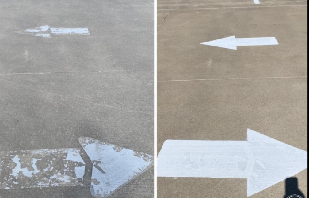 Badgerland lot striping